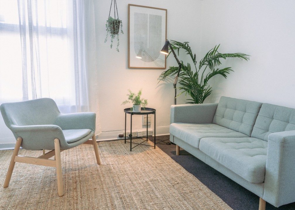bright therapy room
