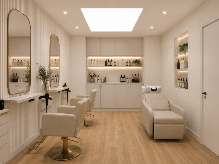 High-spec private Hair, beauty and treatment room in Abbeville Mews, Clapham.  All bills inclusive, 3 mins to station. From £1,150/mo. Book a viewing today.